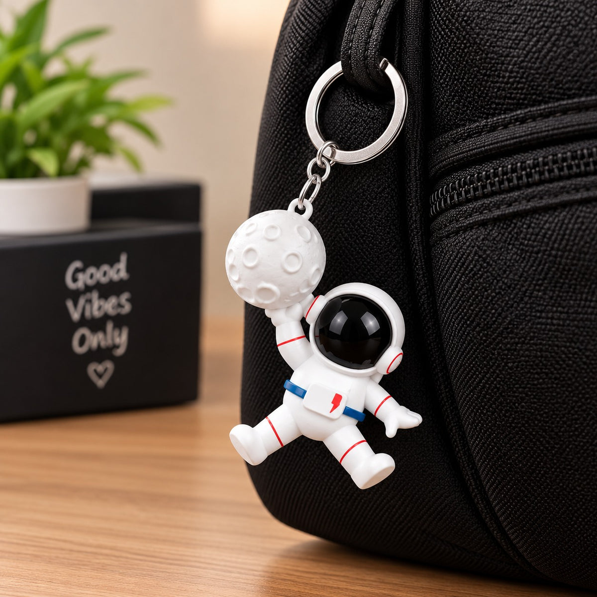 🌙 Astronaut Moon Keychain 🚀