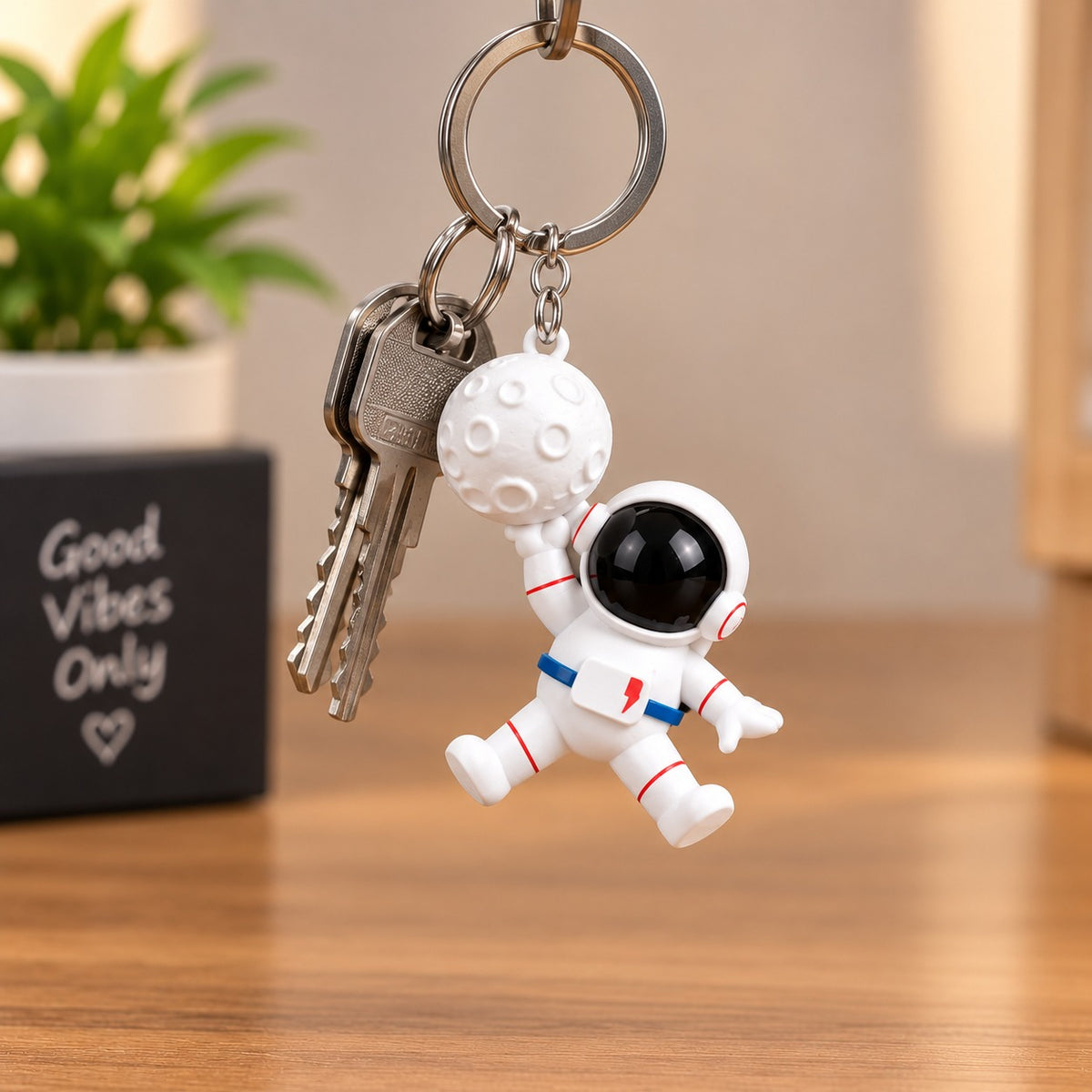 🌙 Astronaut Moon Keychain 🚀