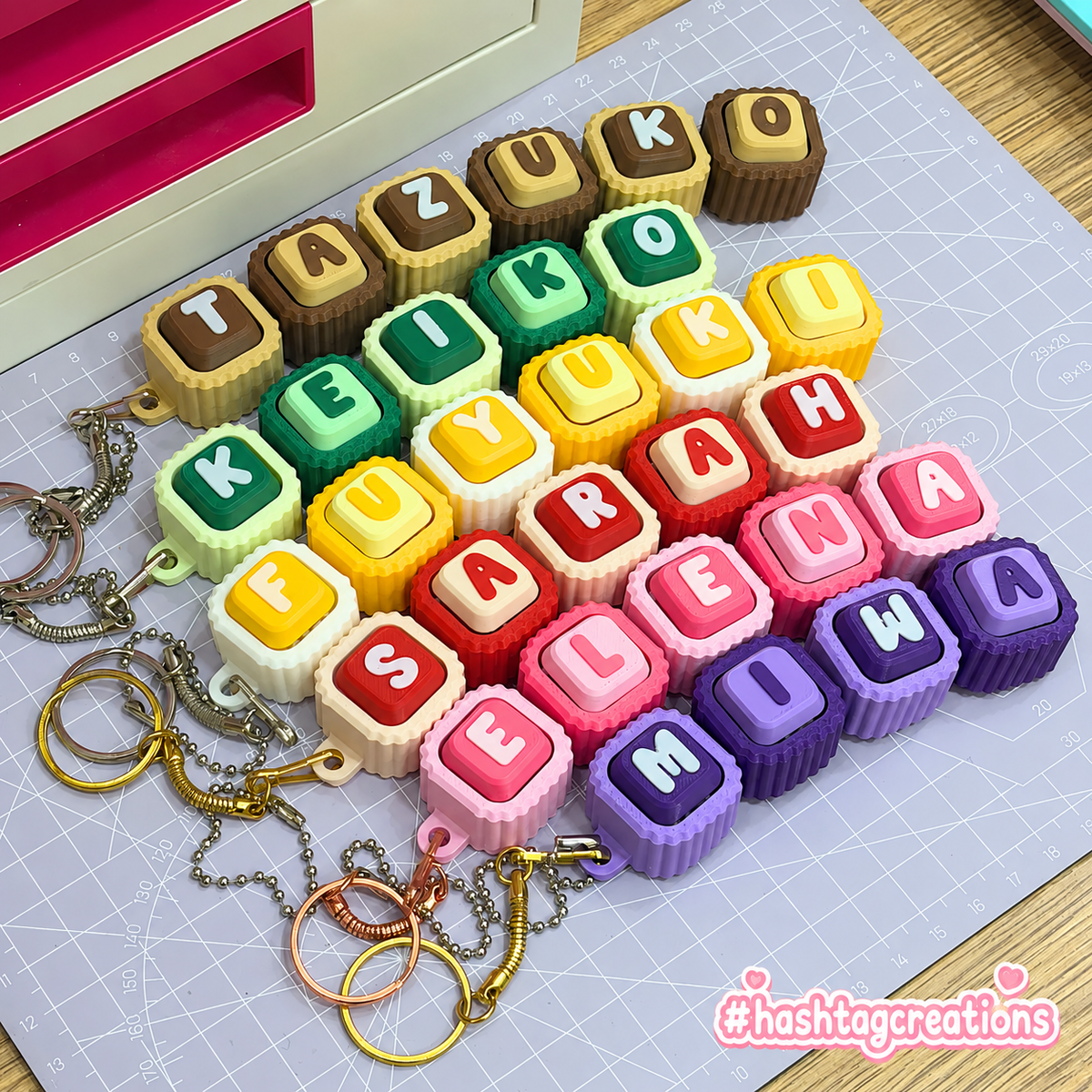 Custom Name Clicker Keychain | Personalized Fidget Toy