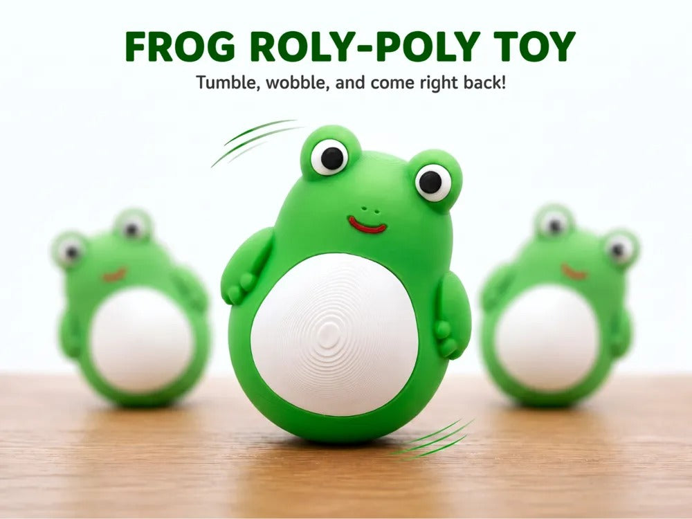Wobbly Frog Roly Poly – Cute Wobble Desk Toy & Home Decor